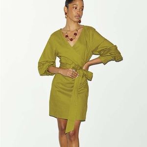 Never fully dressed green wrap dress size Small